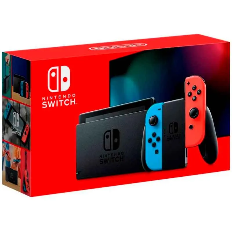 Consola Nintendo Switch HAC-001 64GB, WiFi, Docking Station, Negru, Nou Desigilat