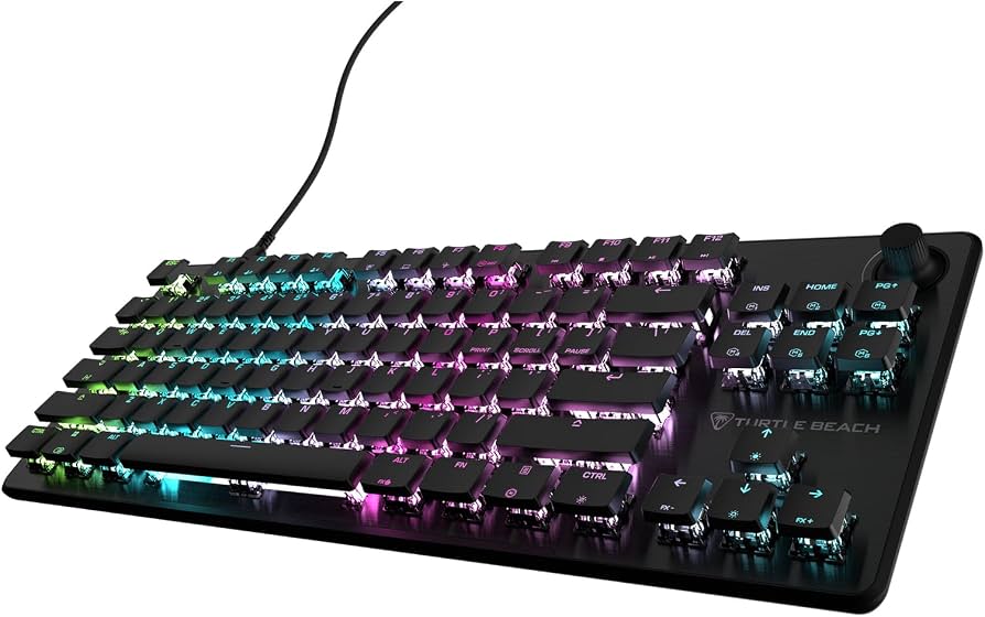 Tastatura gaming mecanica Turtle Beach Vulcan II, Switch-uri mecanice, Iluminare RGB, Taste multimedia, Anti-Ghosting, Layout DE, Negru
