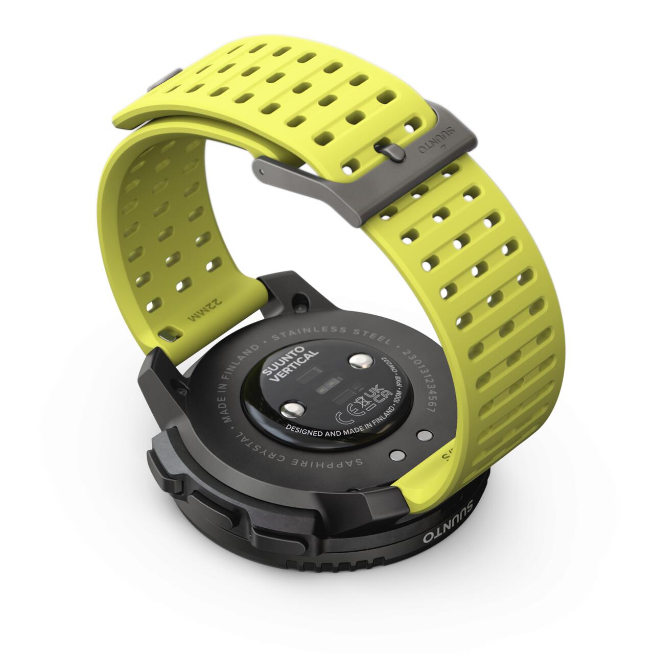 Smartwatch Sport Suunto Vertical  OW222 49mm, Safir, autonomie 60 ore, GPS,  harti offline, Black Lime - imagine 2