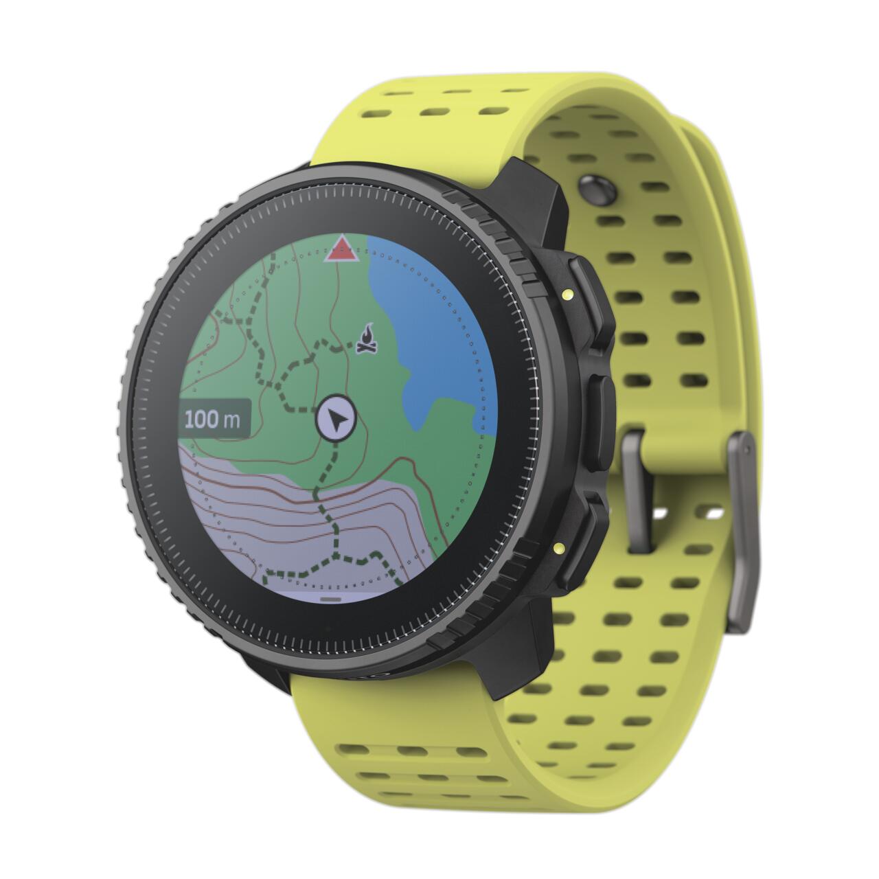 Smartwatch Sport Suunto Vertical  OW222 49mm, Safir, autonomie 60 ore, GPS,  harti offline, Black Lime - imagine 3