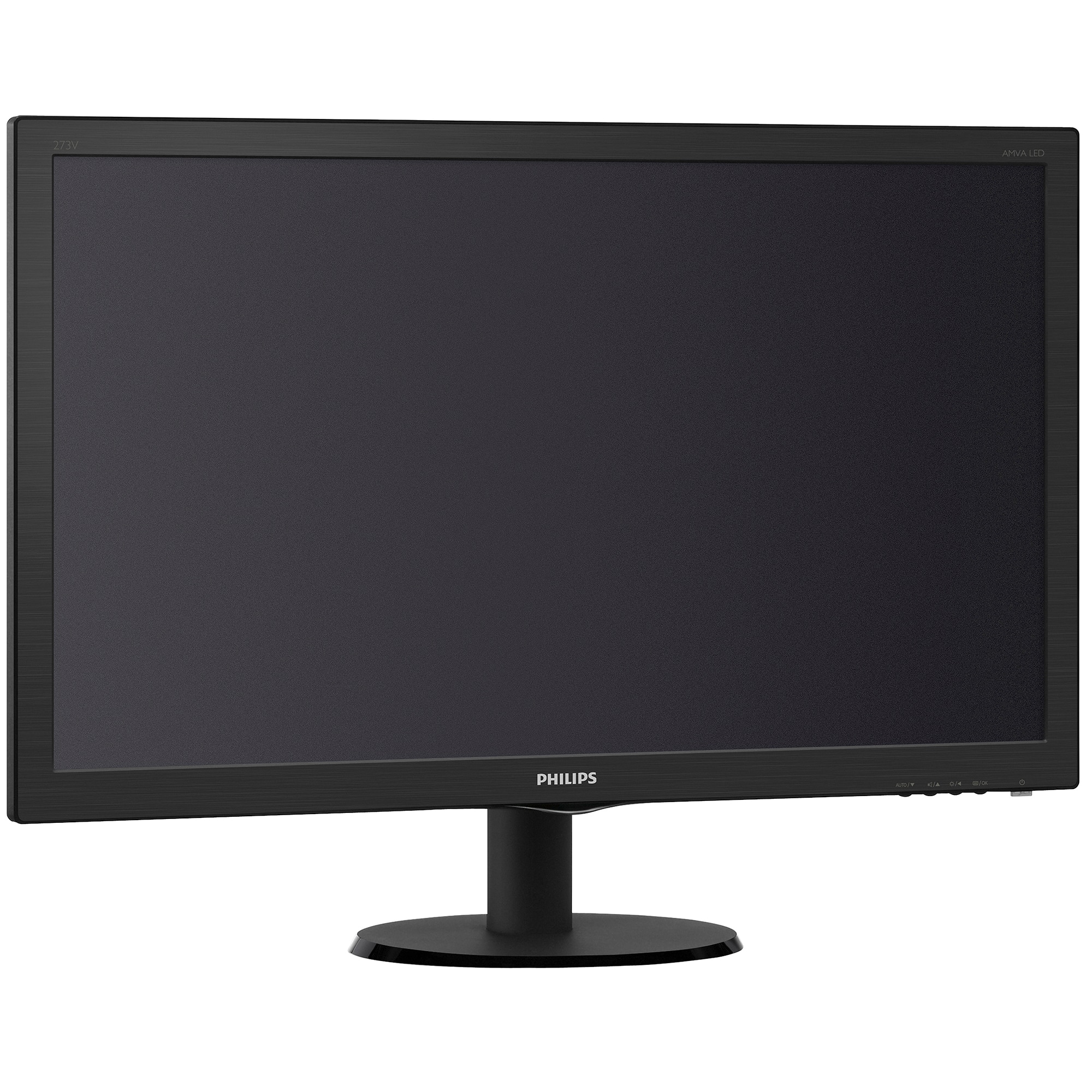 Monitor Philips 243V5Q, ecran  MVA, rezolutie Full HD, diagonala 23.6 inch,  conectivitate HDMI si VGA, finisaj negru - imagine 3