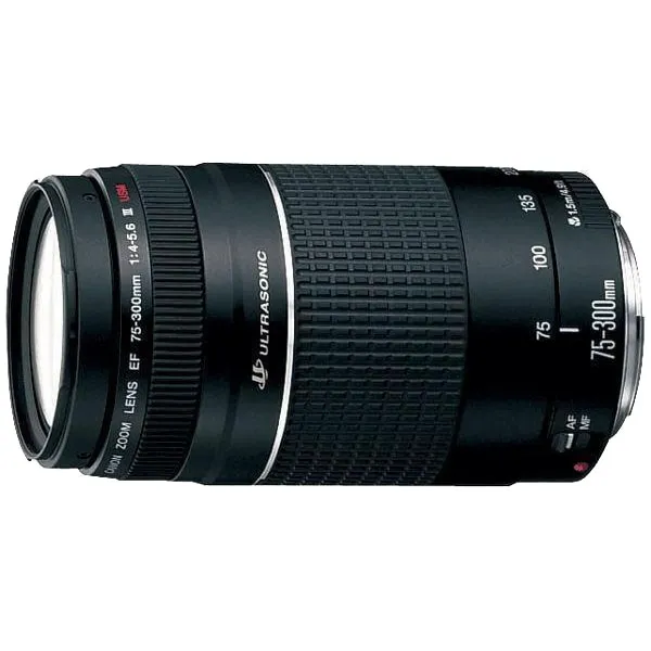 Obiectiv foto Canon EF 75-300mm 1:4-5.6 III, Negru