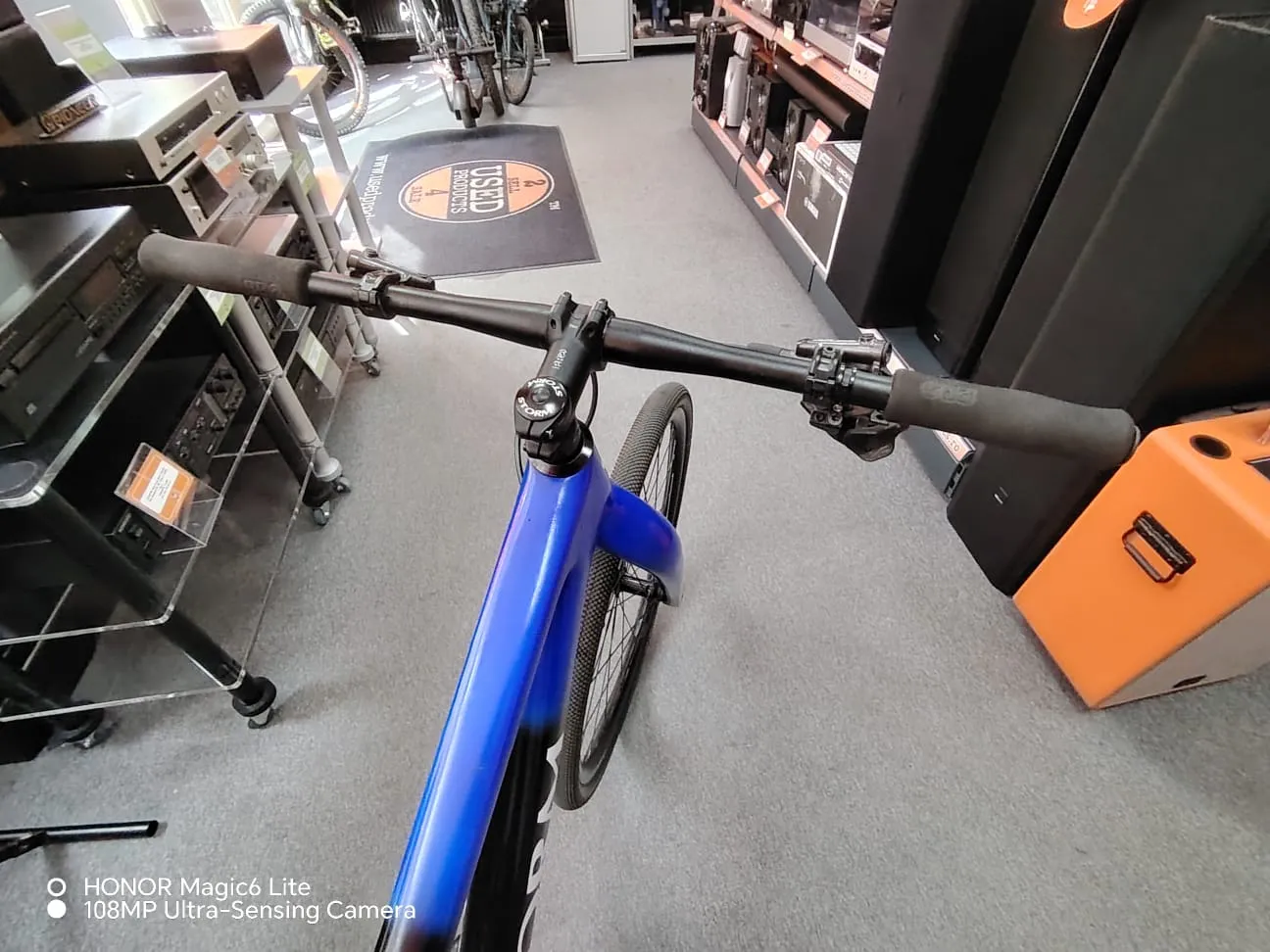 Bicicleta Gravel Storm Moana Carbon, Marime M, Roti 27.5 Inch, Frane pe disc Hidraulice Shimano Deore XT, 1x 12 Viteze, Schimbator SRAM Rival AXS, Albastru/Negru - imagine 3