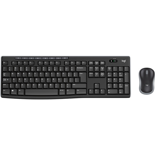 Kit tastatura si mouse Wireless LOGITECH MK270, USB, Layout UK, negru (Produs NOU) - Garantie 24 LUNI