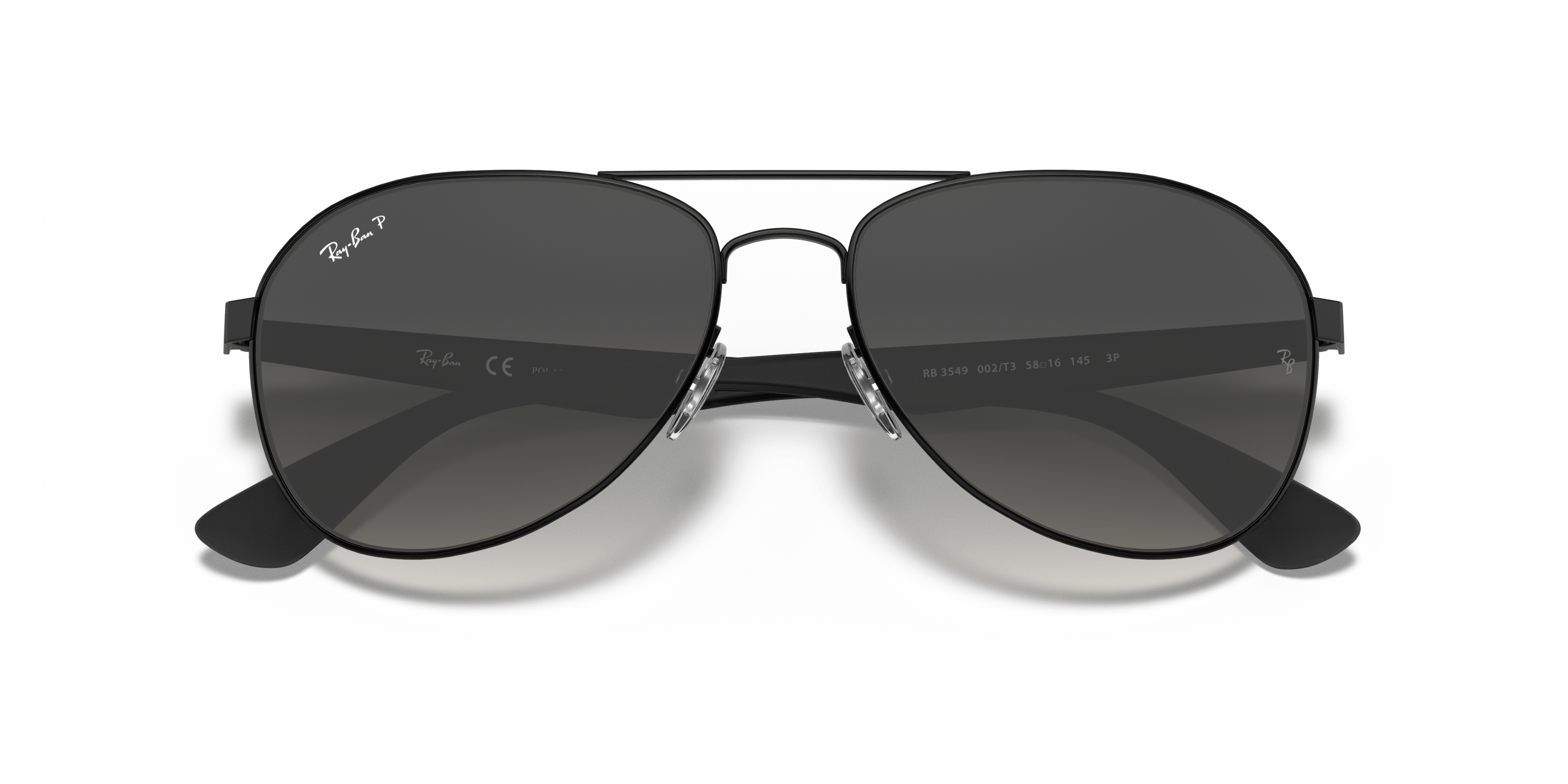 Ochelari de soare polarizati barbatesti Ray-Ban P RB3549 002/T3, Negru - imagine 3