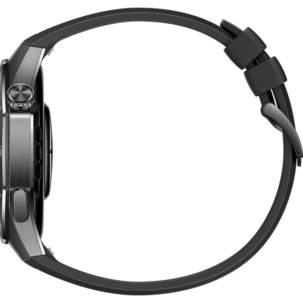Smartwatch HUAWEI Watch GT 5 Pro VLI-B29, 46mm, GPS, Android/iOS, Black, Black Fluoroelastomer Strap - imagine 3