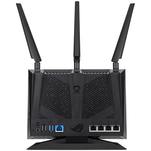 Router ASUS ROG Rapture  GT-AC2900, Wireless AC2900, Dual-Band,  Gigabit, gaming, AiMesh, AiProtection Pro,  iluminare Aura RGB, Negru - imagine 2