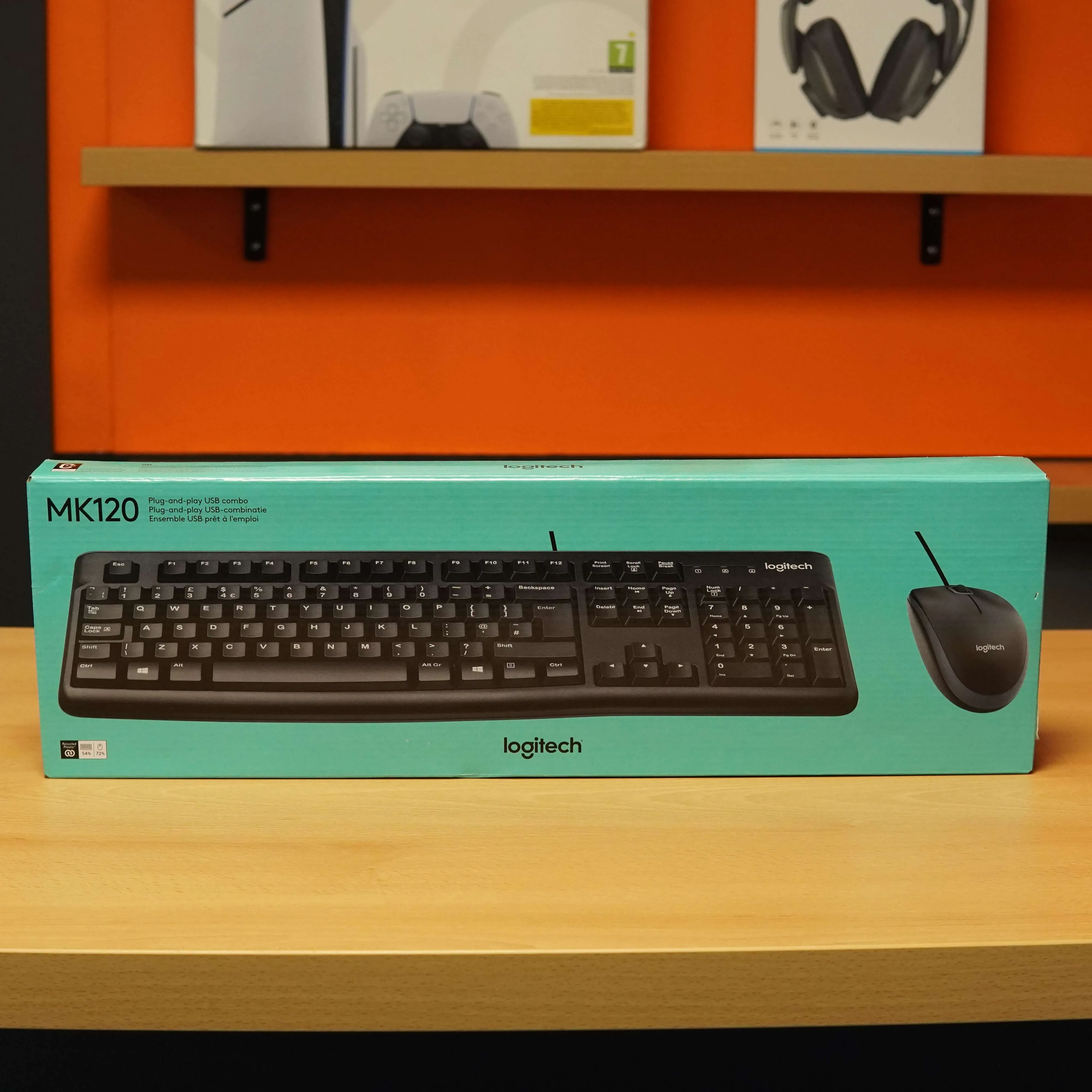 Tastatura cu fir Logitech MK120 + Mouse cu fir, Negru, Nou Sigilat - imagine 2