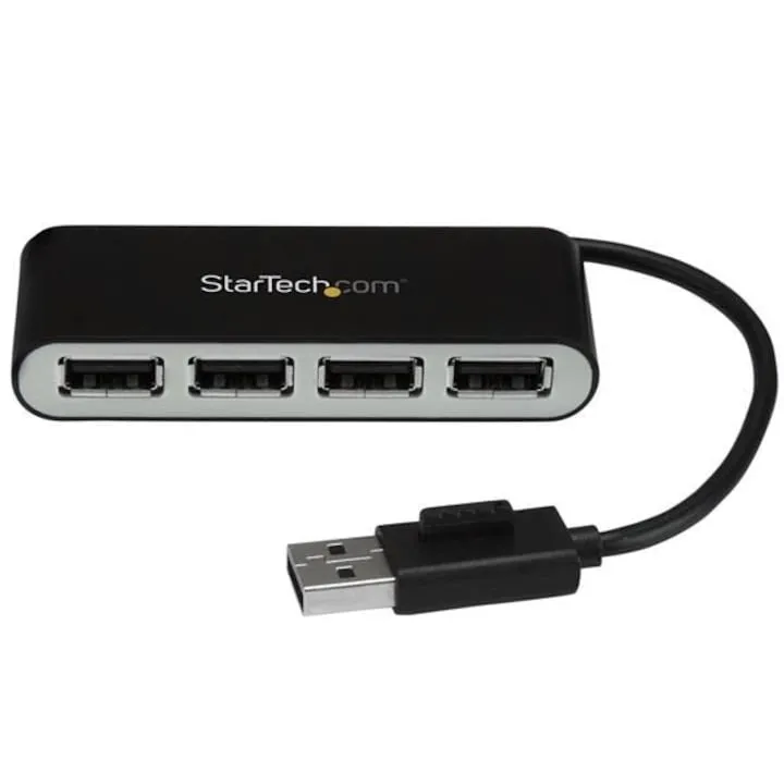 StarTech 4-Port Portable USB 2.0, Negru, PRODUS NOU