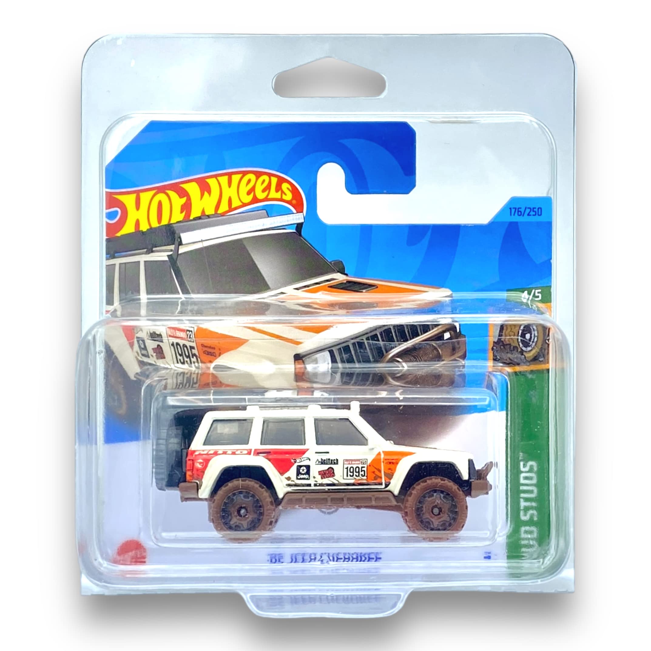 Masinuta Hot Wheels 176/250 - Mud Studs 4/5 95 Jeep Cherokee (Produs NOU!)