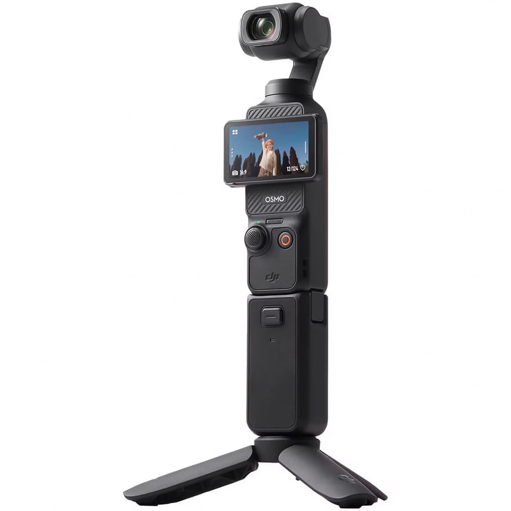 DJI Osmo Pocket 3 Creator  Combo, Stabilizare pe 3 axe, Video 4K 120fps,  Kit vlogging cu microfon DJI Mic 2 si maner  cu baterie, Negru - imagine 2