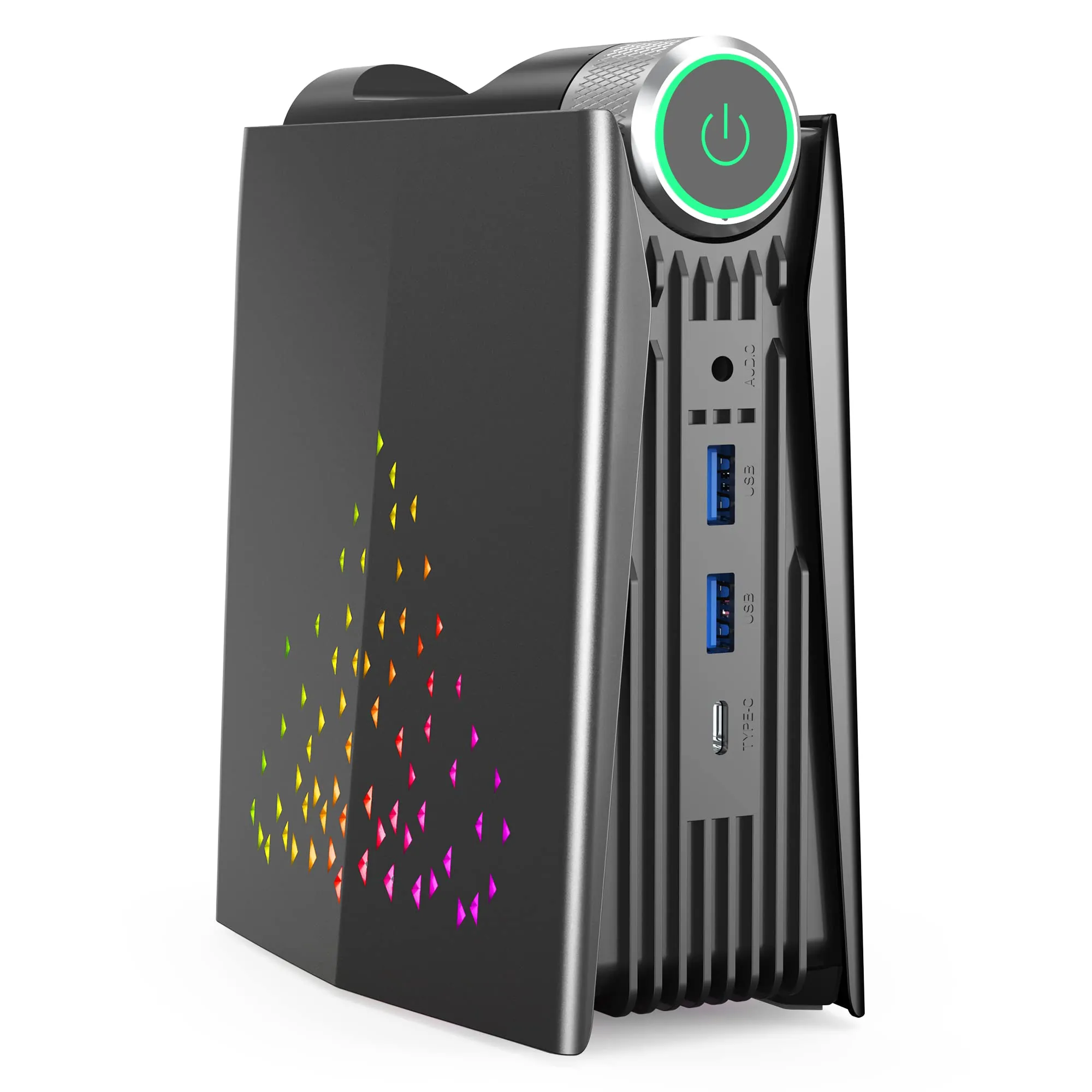 Mini PC ACE Magician AMR5, AMD Ryzen 5 5600U, 16 Gb RAM, SSD 500 Gb, Negru - imagine 2
