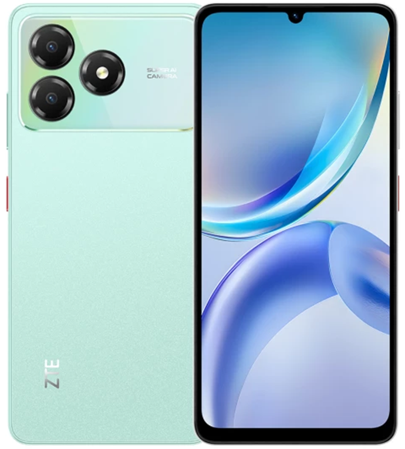 Telefon Mobil ZTE Blade A36, Dual SIM, 6.75 Inch, 90Hz Display, 12GB RAM, 64GB, 4G, Aqua Green