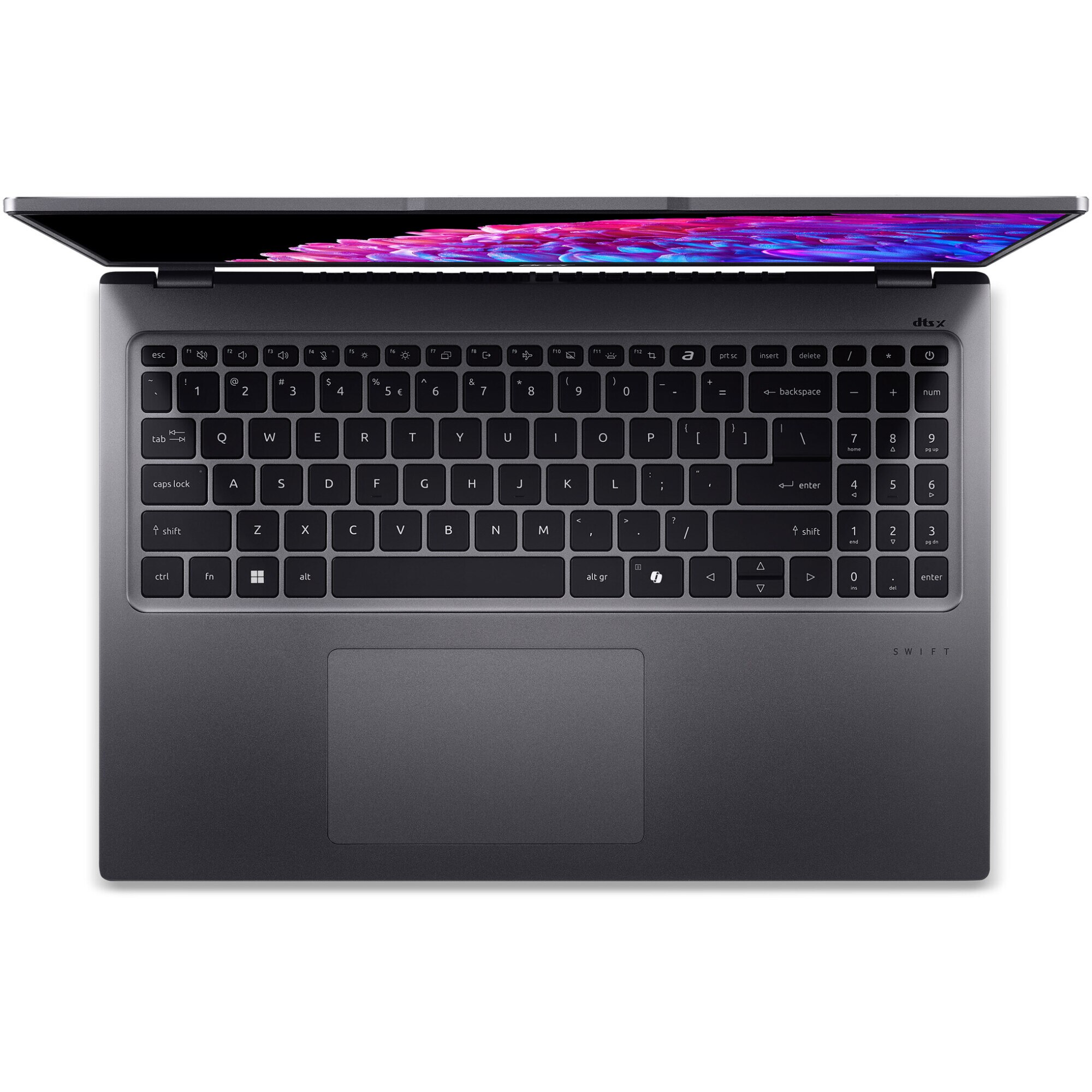Laptop Acer Swift GO 16 SFG16-72-72UD, Display 16 Inch WQXGA, IPS, Inte Core Ultra 7 155H, 16 Gb RAM DDR5, 1 Tb SSD, Intel Arc Graphics, USB-C, Steel Gray - imagine 2