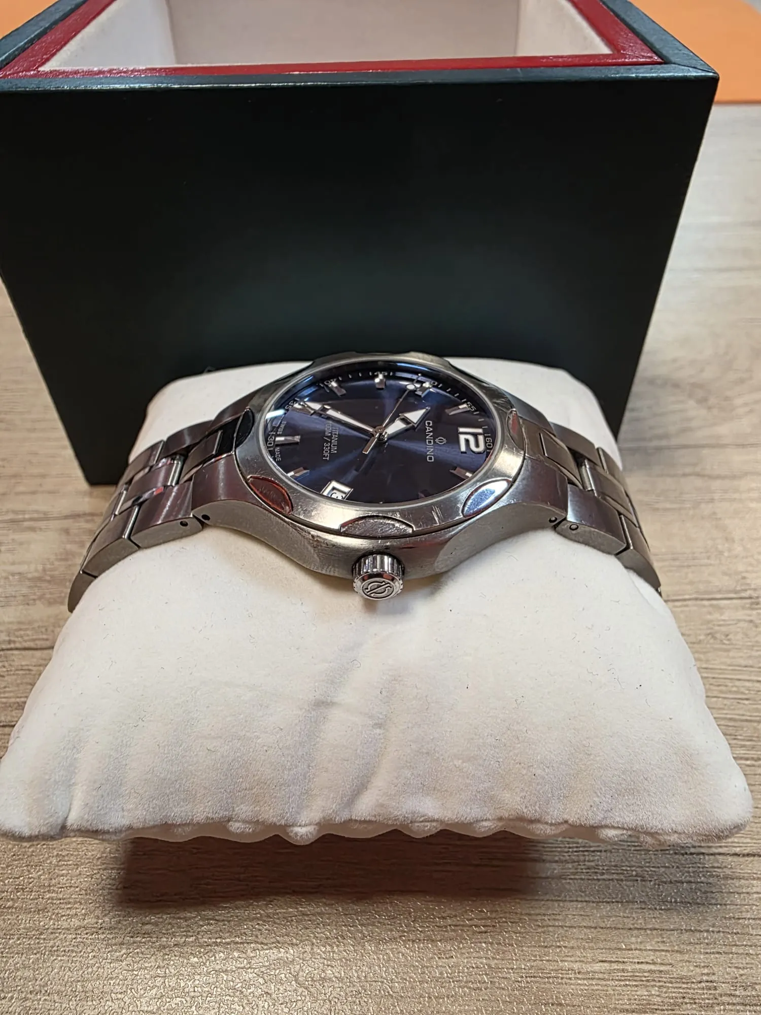 Ceas barbatesc Candino Titanium C4272 40mm, Quartz, Geam din Safir, Titan - imagine 3