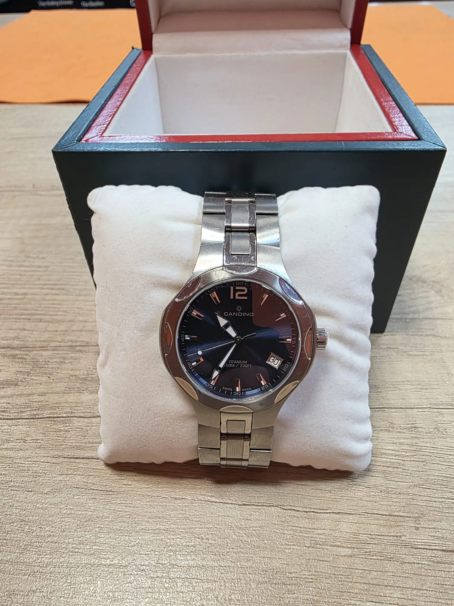 Ceas barbatesc Candino Titanium C4272 40mm, Quartz, Geam din Safir, Titan - imagine 4