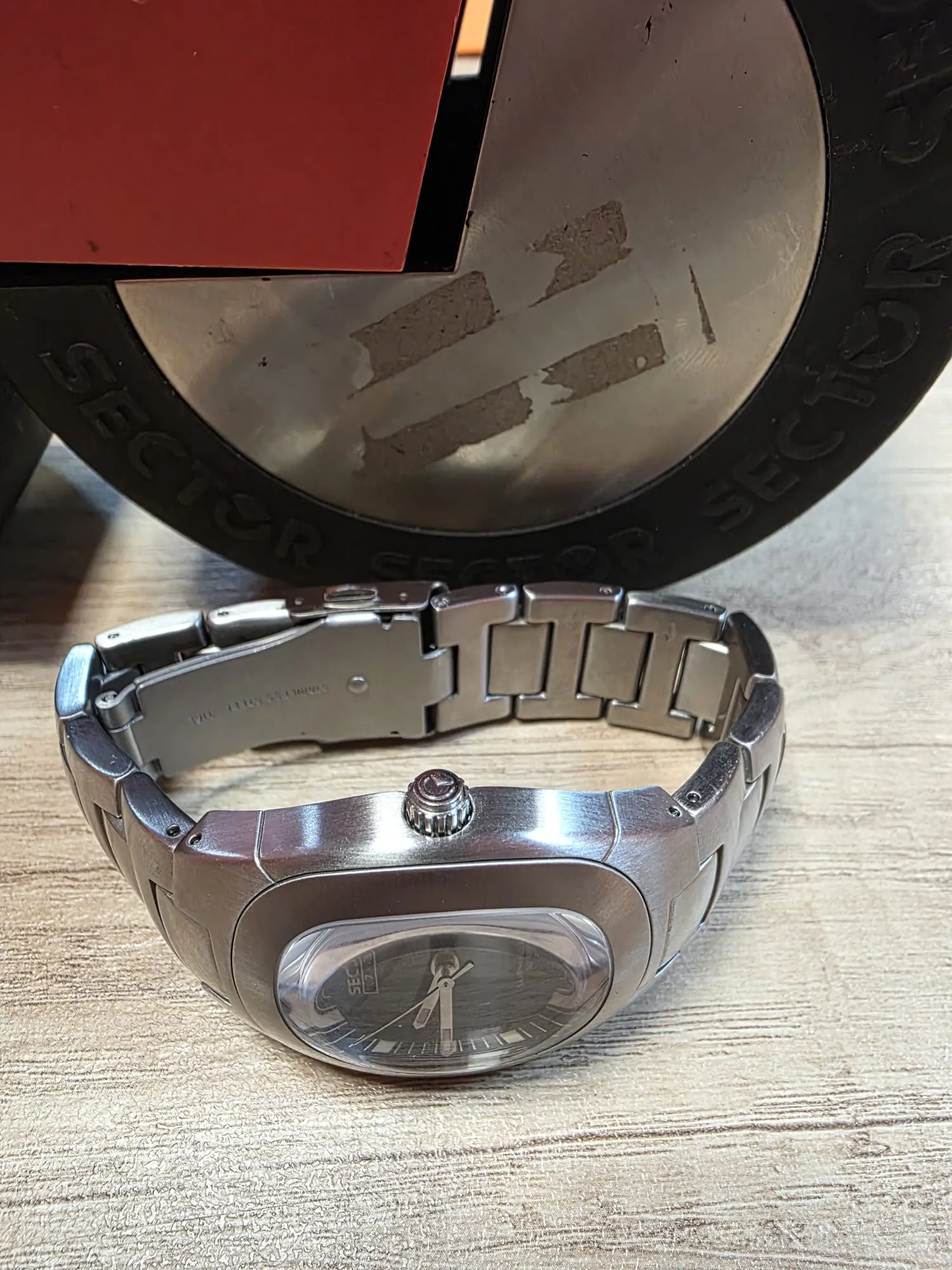 Ceas barbatesc Sector 760, 2653760035M, 35 mm, quartz, carcasa otel inoxidabil, cadran albastru, geam cristal safir, bratara metalica, rezistenta la apa 5 ATM - imagine 4