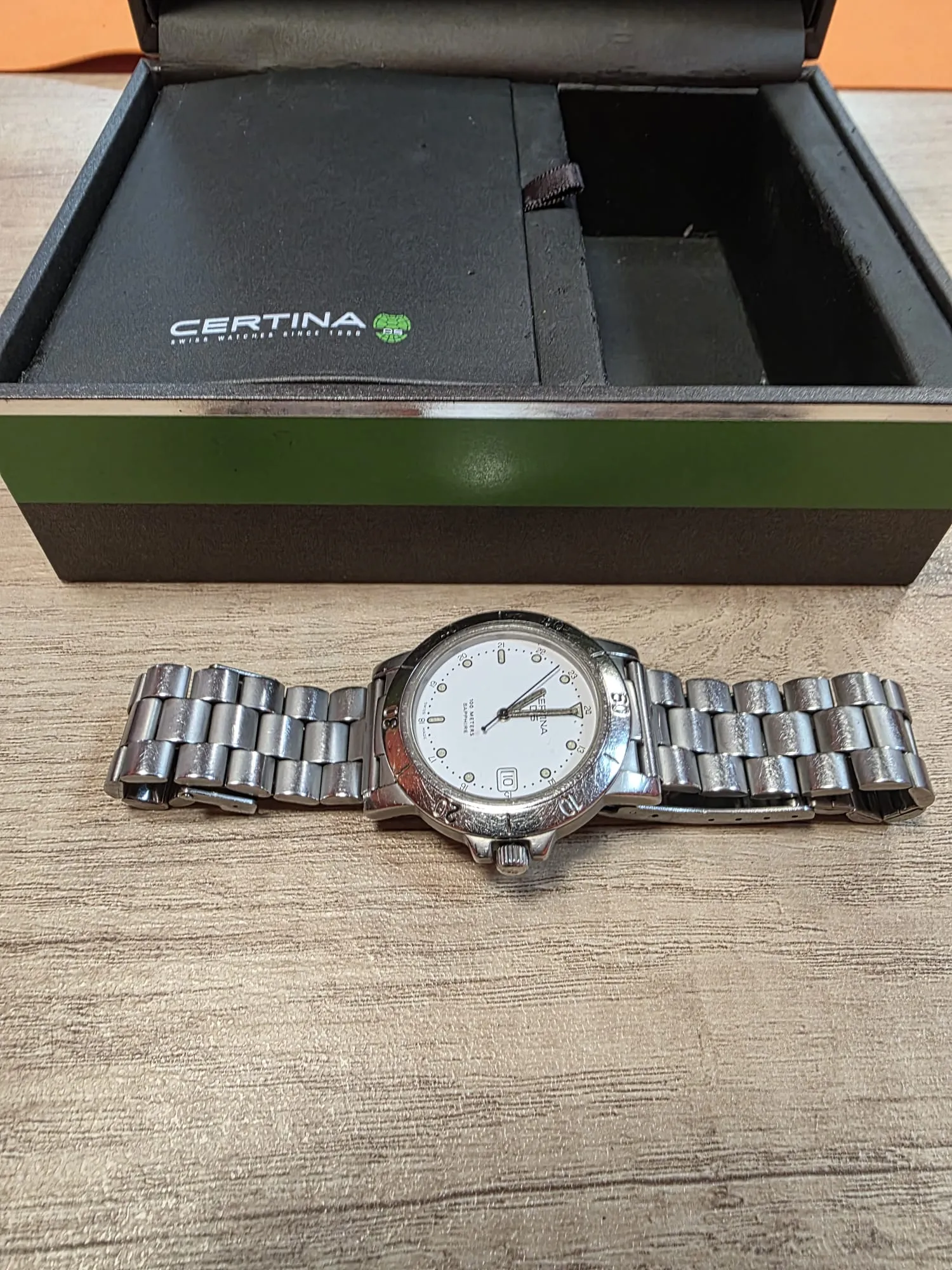 Ceas Certina DS Vintage 115.7021/7121.42, quartz, carcasa otel 38mm, geam safir, Argintiu - imagine 4
