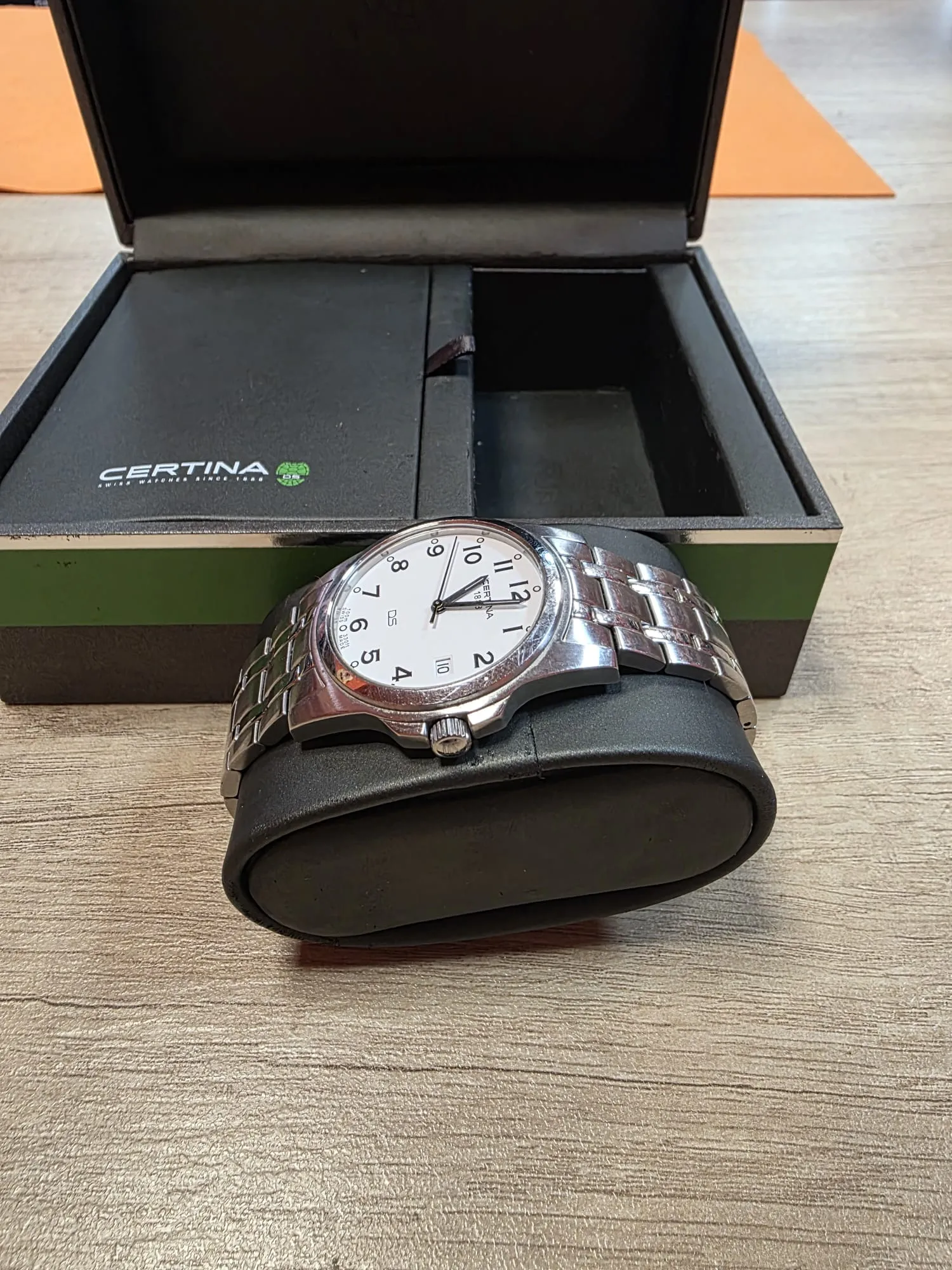 Ceas Certina DS Tradition, cod 260.7095/7195 A, mecanism quartz elvetian, geam safir, carcasa otel 37 mm, rezistenta apa 100 m, Argintiu - imagine 3