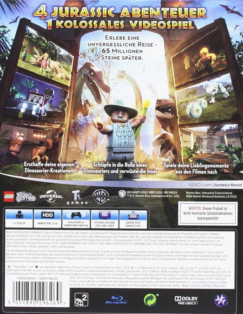 Lego Jurassic World - Joc PS4 - imagine 2