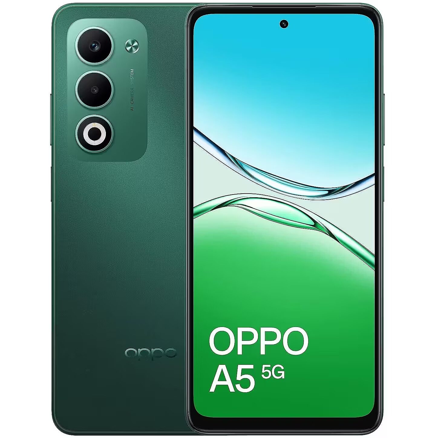 Telefon mobil OPPO A5, 120 Hz, 4GB RAM, 128GB, 5G, NFC, 6000mAh, IP65, Black Green