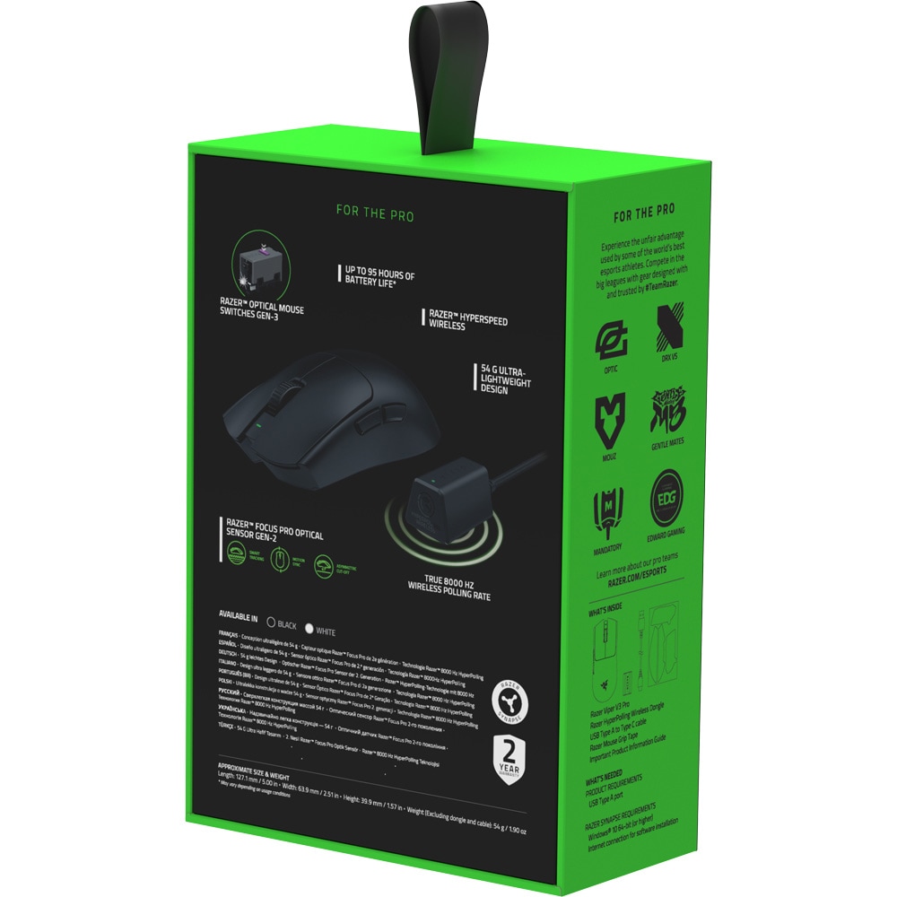 Mouse Gaming Wireless RAZER Viper V3 Pro, 35000 dpi, Negru - imagine 4