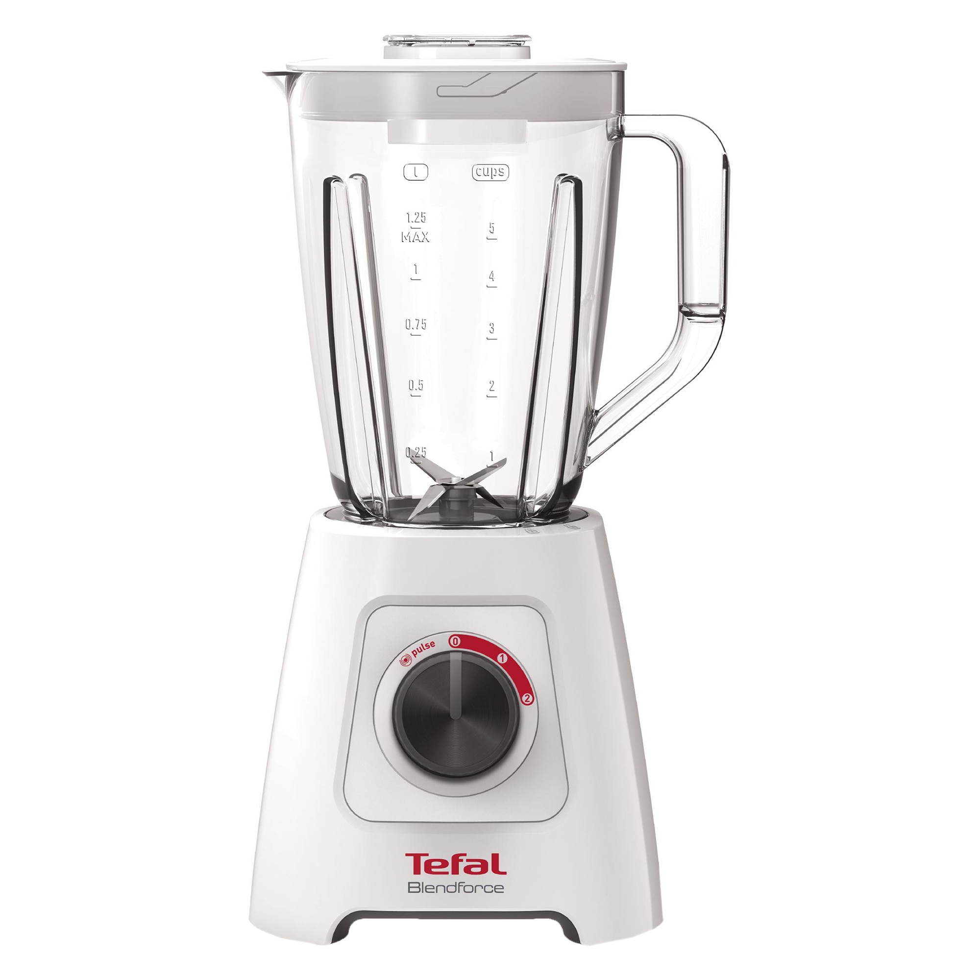 Blender Tefal BlendForce 2 BL420131, 600W, 4 lame, recipient 2L, functie zdrobire gheata si maruntire, alb - imagine 2