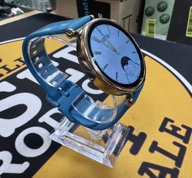 Smartwatch Huawei Watch GT 4 ARA-B19, 41 mm, 1.32 inch AMOLED, WR 5 atm, Light Gold, Blue Silicon Strap - imagine 2