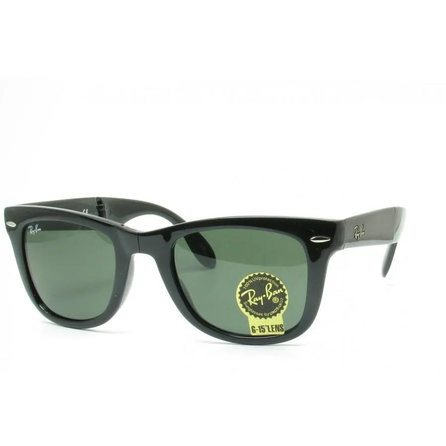 Ochelari de Soare Ray-Ban Wayfarer Folding Classic RB4105 601, Latime Lentila 50mm, Inaltime Lentila 41mm, Punte Nazala 22mm, Lungime Brate 140mm, Polished Black / Green