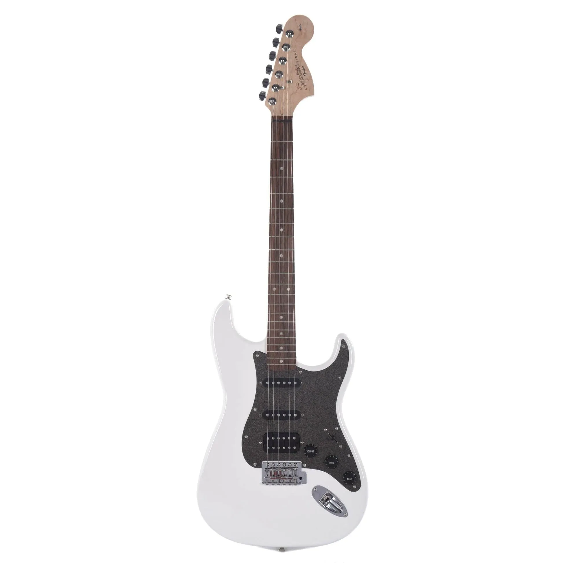 Chitara electrica Fender Squier Affinity Series HSS Stratocaster, Olympic White, 6 Corzi, Corp din plop, Gat din artar, Scala 648mm, 21 Taste, 3 Doze HSS, Olympic White