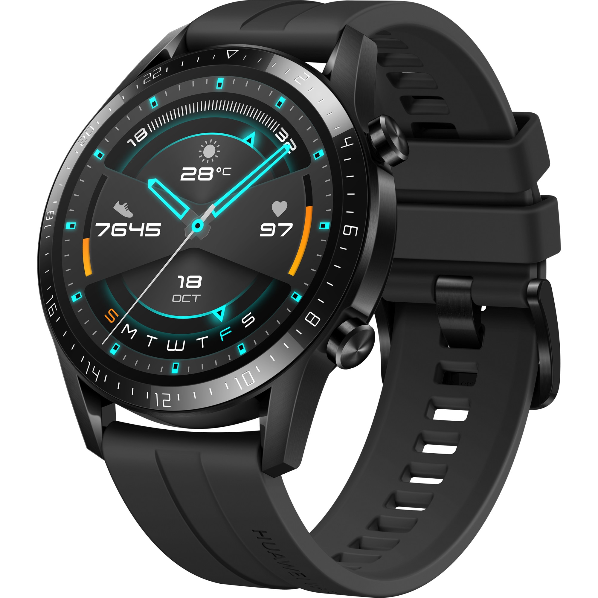 Smartwatch Huawei Watch GT 2, 46mm, LTN-B19, Matte Black