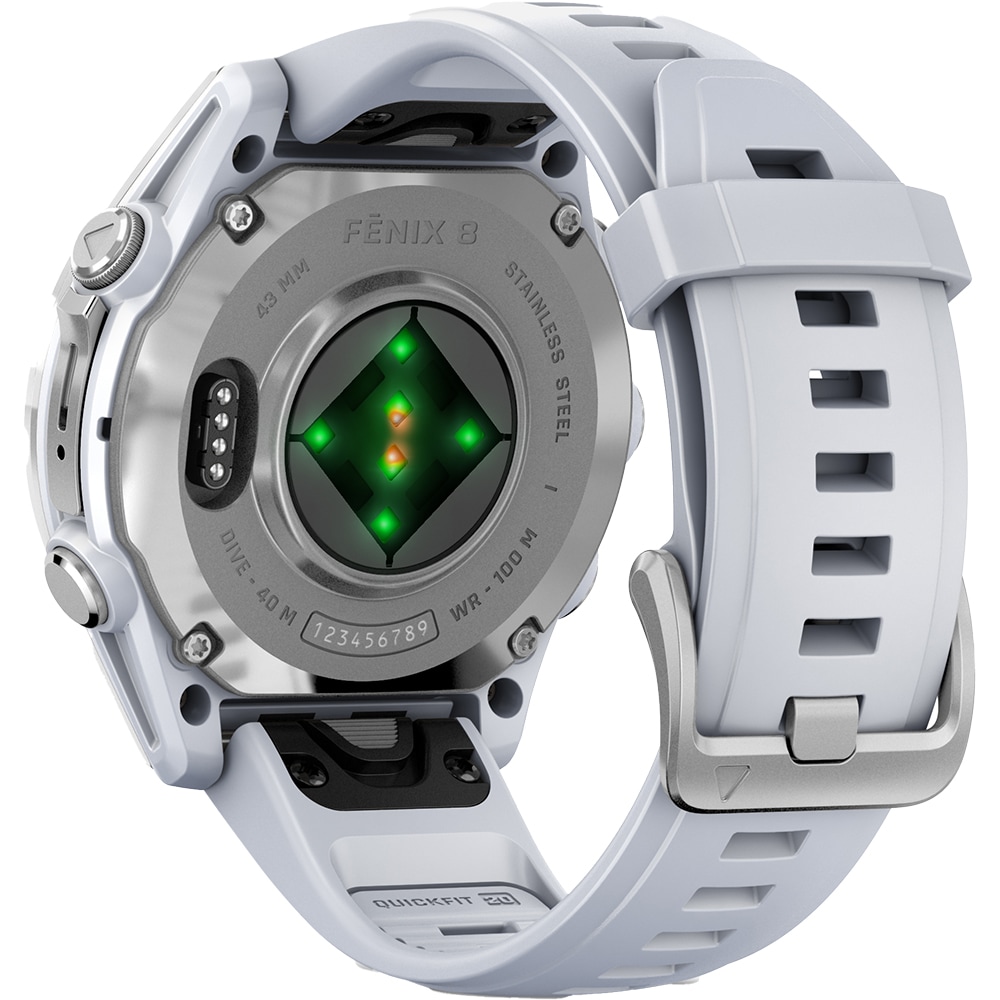 Smartwatch GARMIN Fenix 8 43mm, AMOLED, Glass, Otel inoxidabil, GPS, Android/iOS, Whitestone (Produs NOU!) - Garantie 24 LUNI - imagine 3