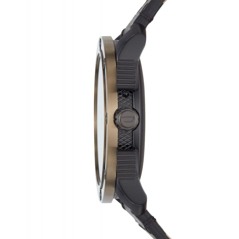 Smartwatch Diesel On Axial DW1001, Ecran AMOLED 48mm, Wear OS, Bratara Piele, Negru - imagine 3