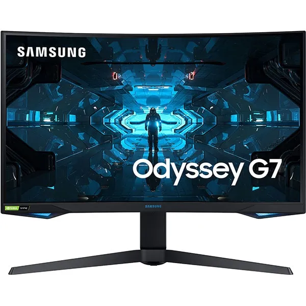 Monitor Curbat Gaming Odyssey G7 27", WQHD, DisplayPort, QLED VA Samsung 1ms, 240Hz, G-Sync, Negru