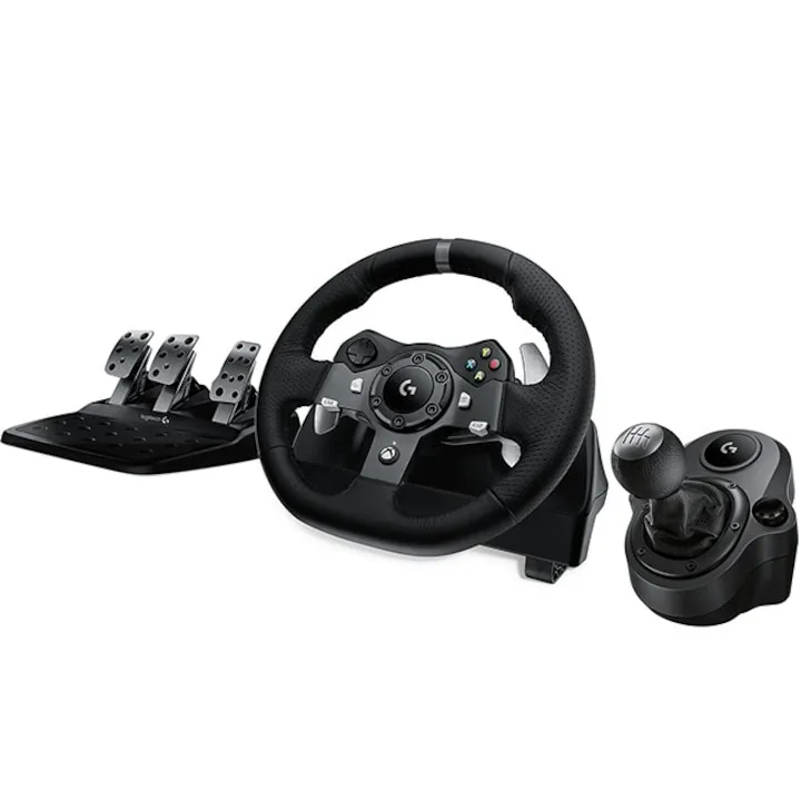 Volan Logitech Driving Force G29 + Schimbator Joystick Logitech Driving Force, PC, PS3, PS4, PS5 - imagine 4
