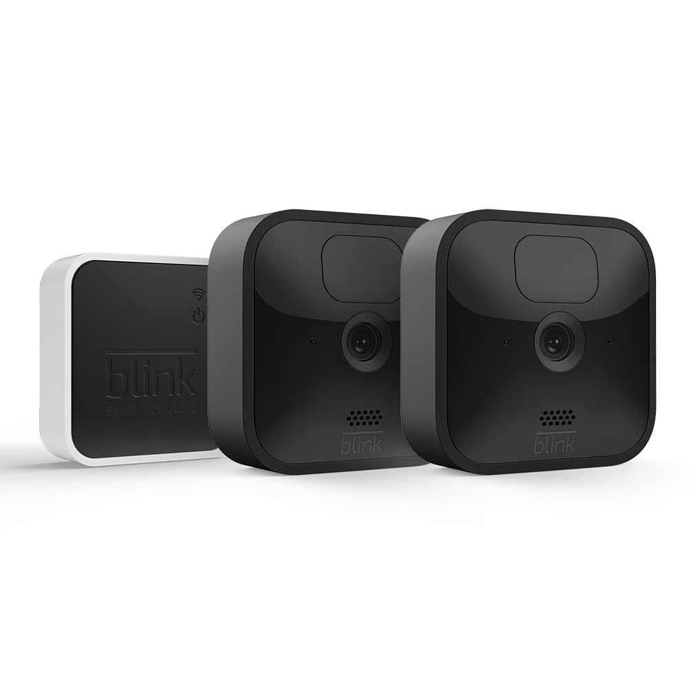 Set 2 Camere supraveghere Exterior, Blink Wireless, HD, senzor de miscare, nightvision,compatibil Amazon Alexa