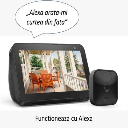 Set 2 Camere supraveghere Exterior, Blink Wireless, HD, senzor de miscare, nightvision,compatibil Amazon Alexa - imagine 2