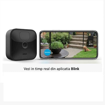 Set 2 Camere supraveghere Exterior, Blink Wireless, HD, senzor de miscare, nightvision,compatibil Amazon Alexa - imagine 4