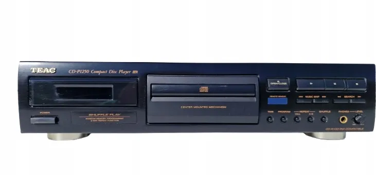 Stereo Compact Disc Player TEAC CD-P1250, 20Hz - 20kHz, THD 0.09, Negru