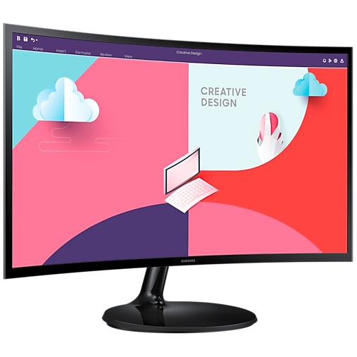 Monitor curbat Samsung S24C364EAU, 24 inch, Full HD, VA, 75Hz, AMD FreeSync, HDMI, VGA, Negru