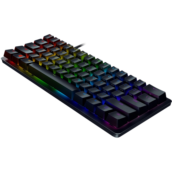 Tastatura Gaming Mecanica Razer Huntsman Mini, iluminare Chroma RGB, Switch Purple, Layout US, Black - imagine 2