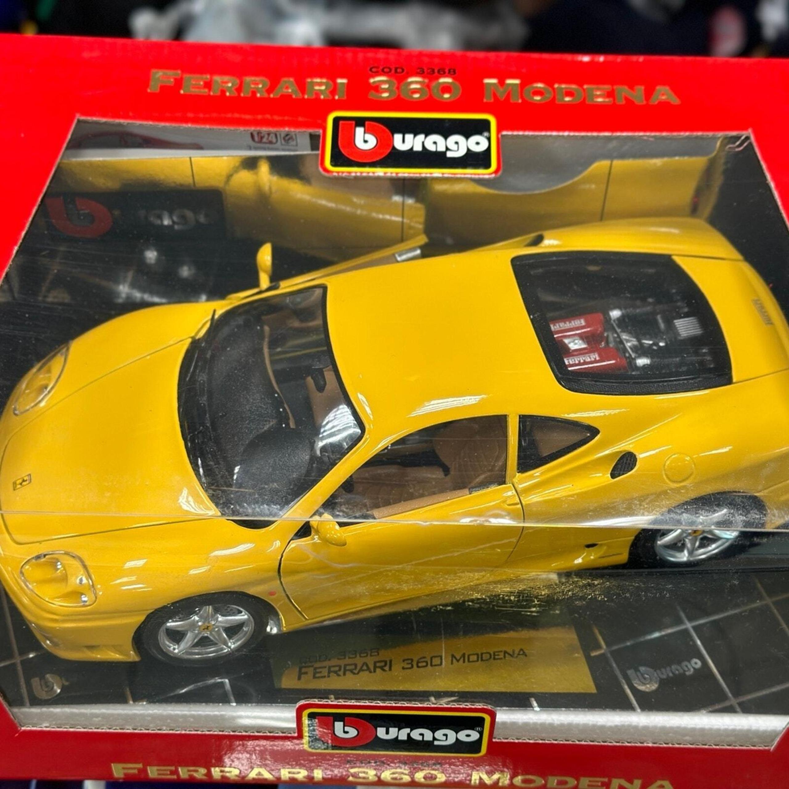 Macheta BURAGO 1/18 - COD.3368 FERRARI 360 MODENA 1999 - YELLOW - imagine 2