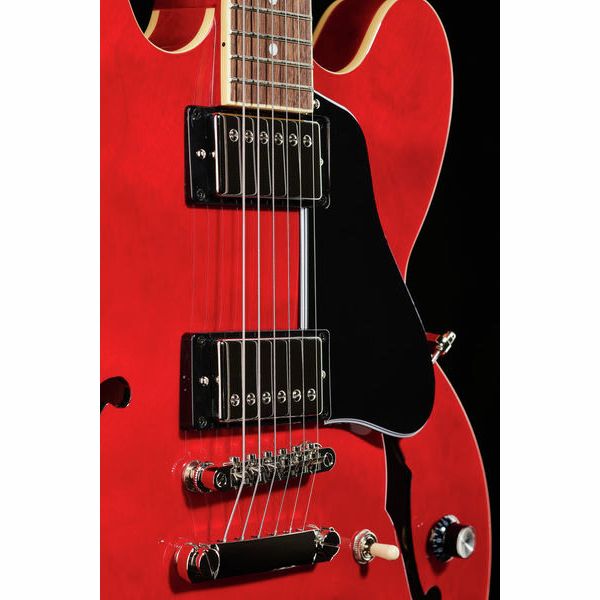 Chitara electrica semi-hollow Epiphone Dot CH, Model Gibson ES-335, Fabricata in 2010, Doze Humbucker Alnico Classic, Cheite Grover, Cherry - imagine 2
