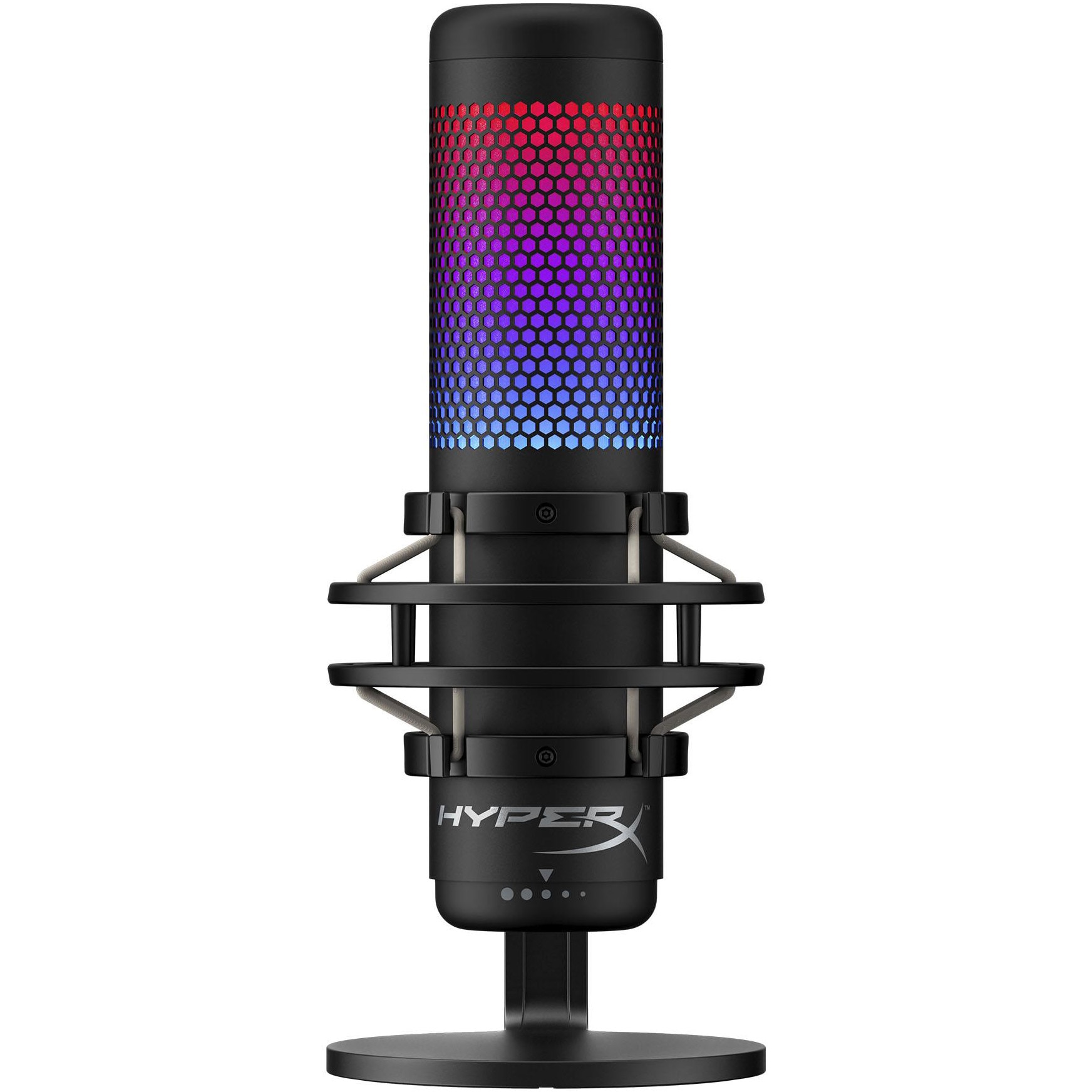 Microfon HyperX QuadCast S USB, Stereo, Tap-to-Mute, Negru