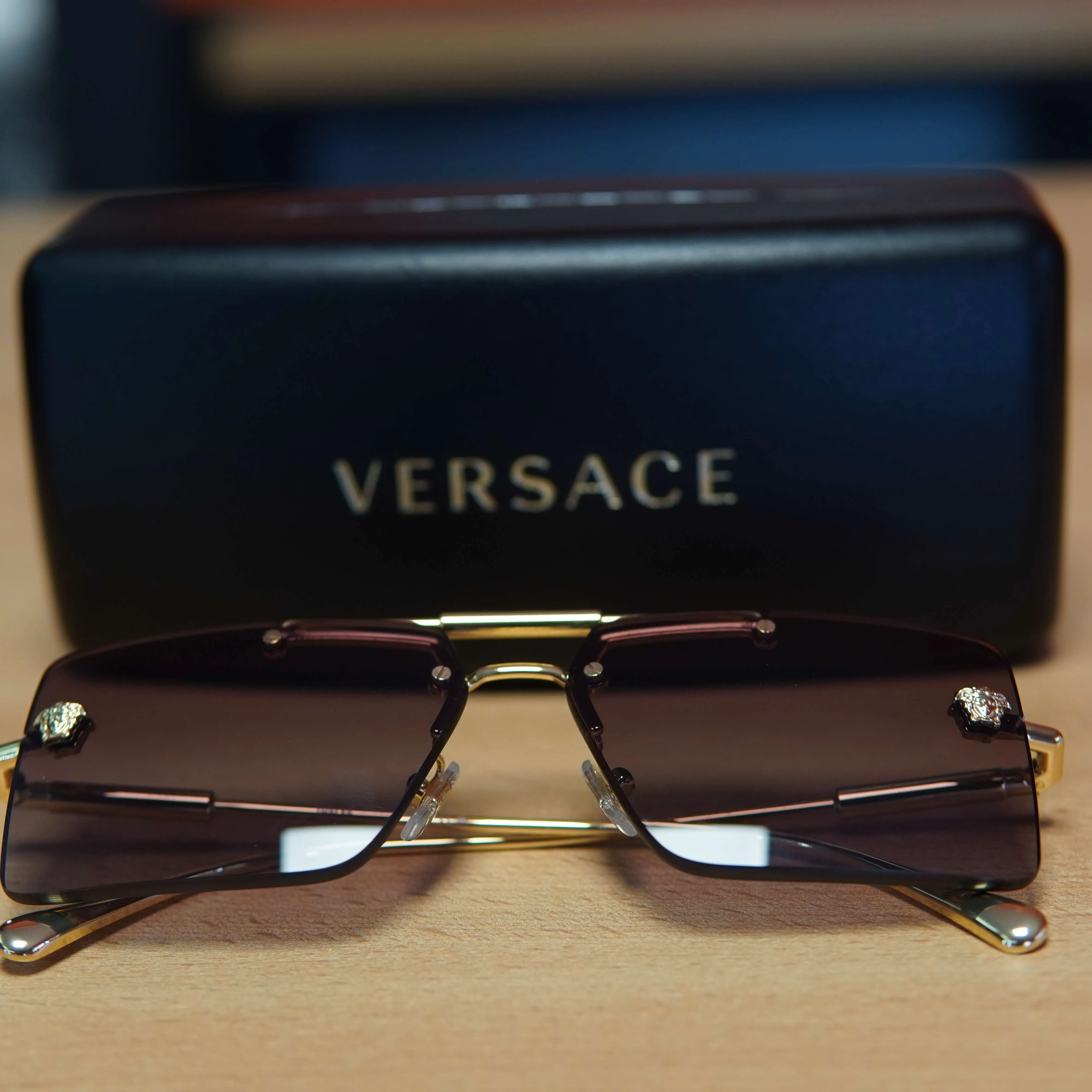 Ochelari de soare Versace VE2245, 1002/8H, 60X13 145, Violet Gradient - imagine 3