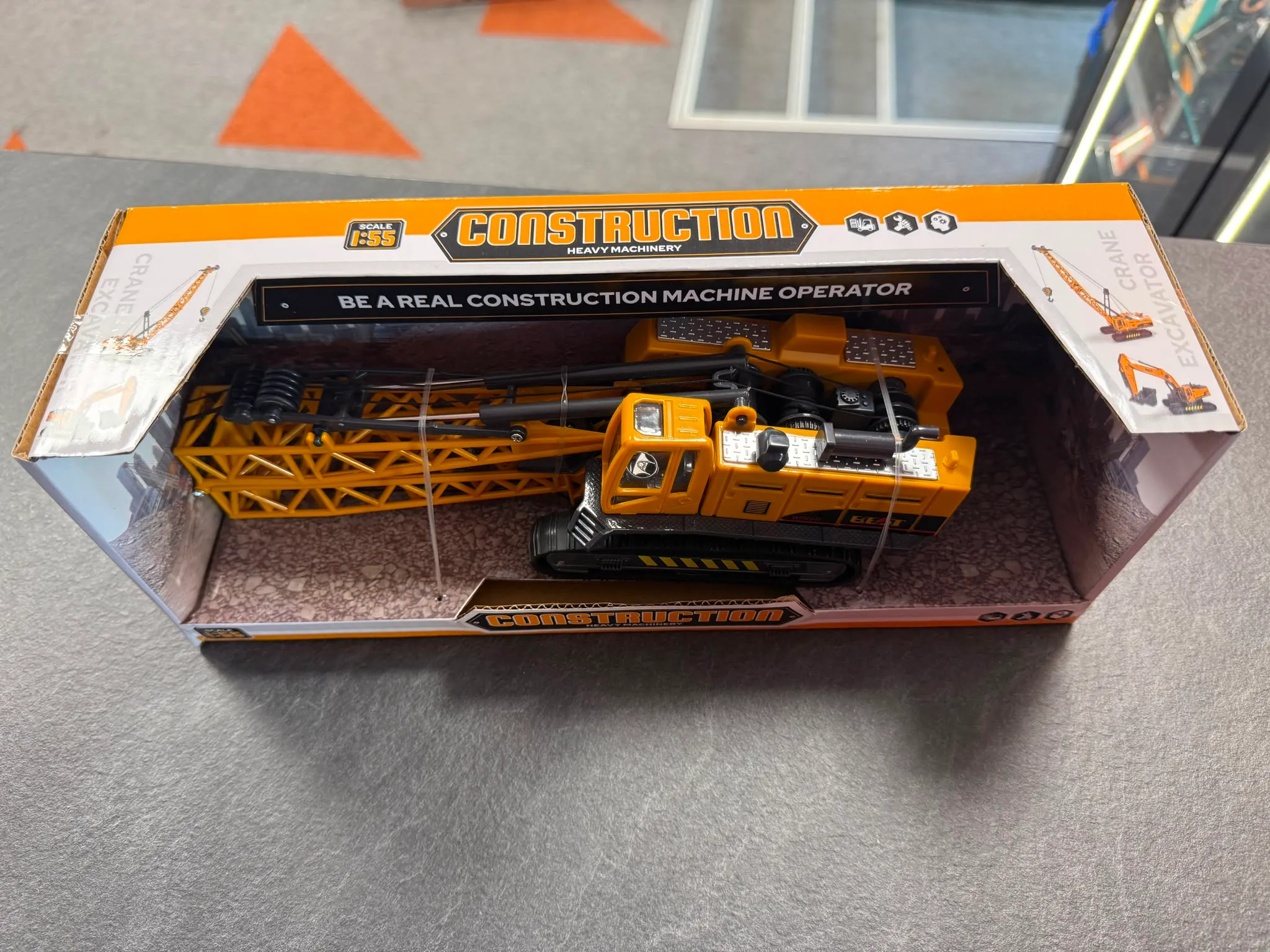 Macara de Jucarie JohnToy Construction, Scara 1:55, 32 cm, 26108, 3+ Ani