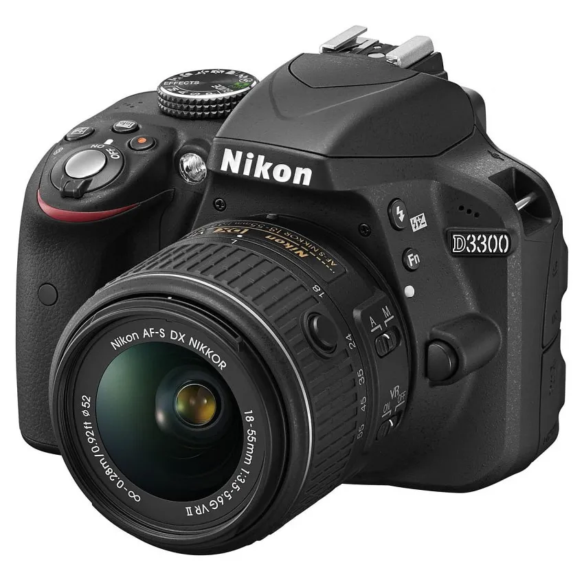 Aparat Foto Nikon D3300 + Obiectiv AF-S DX Nikkor ED 18-55mm 1:3.5-5.6 G II, Negru - imagine 2