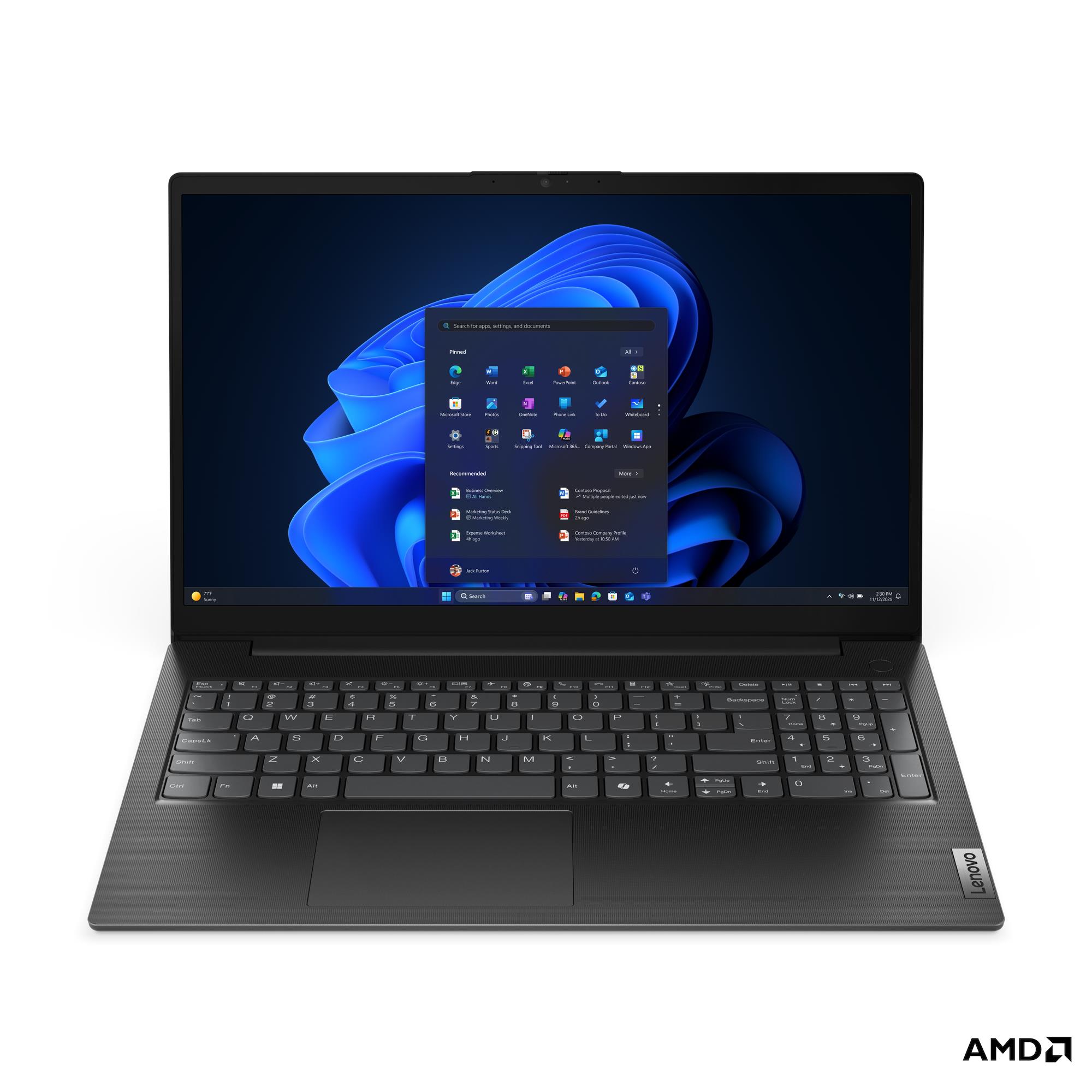 Laptop Lenovo V15 G6 ARP, Display 15.6Inch FHD, AMD Ryzen 7 170 3.20 GHz, 16 Gb RAM DDR5, 480 Gb SSD, AMD Radeon Graphics , Tastatura QWETRZ