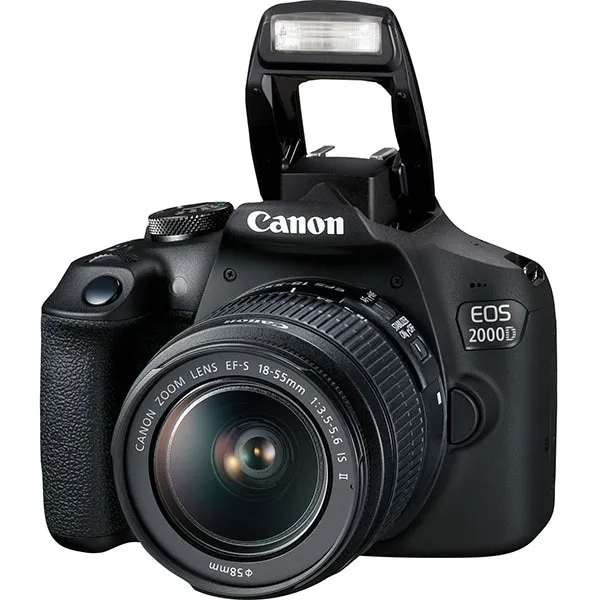 Aparat Foto DSLR Canon EOS 2000D, 24.1 Mp, USB, Wi-Fi, GPS, NFC, Mini HDMI, Obiectiv EF-S 18-55mm 1:3.5-5.6 III - imagine 2