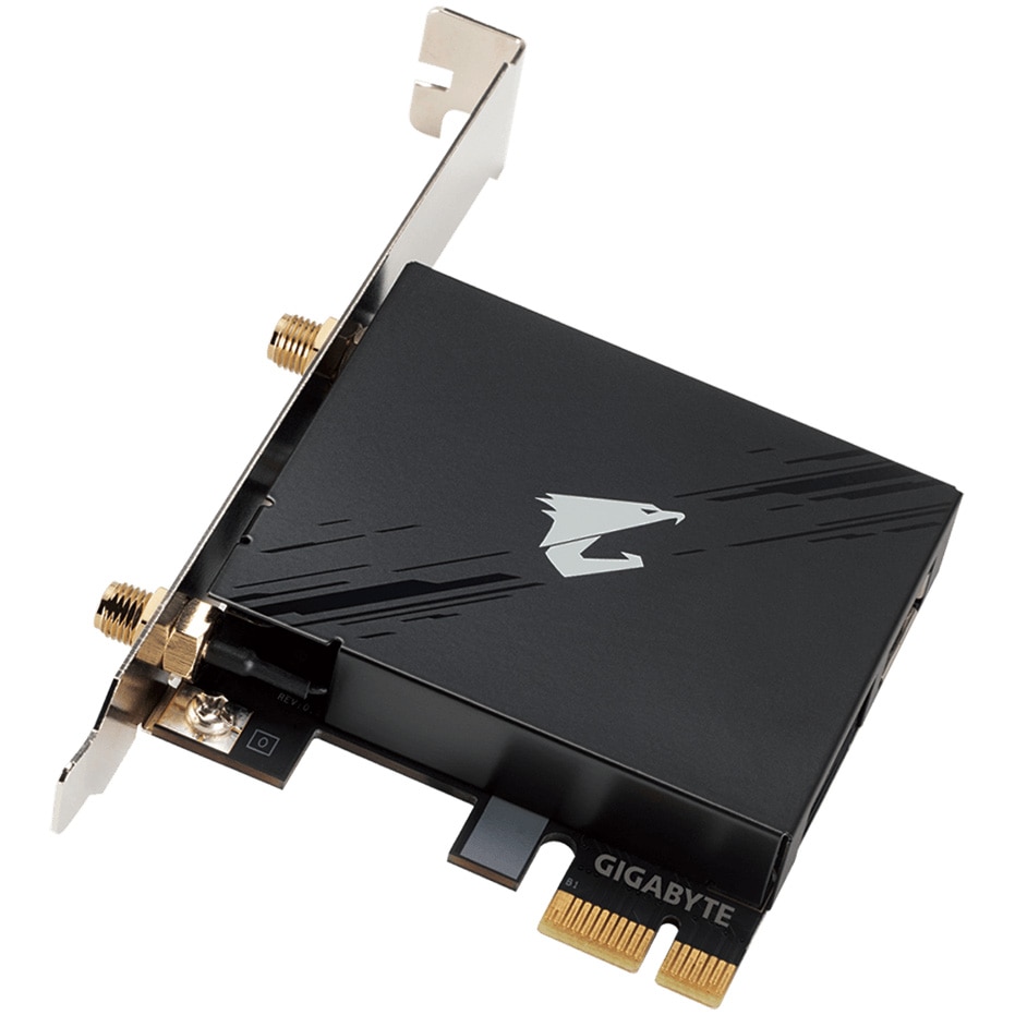 Placa Retea Wireless Gigabyte AORUS GC-WBAX210, PCIe x1, Wi-Fi 6E, Bluetooth 5.2, Intel AX210, Antena 2Tx2 - imagine 2